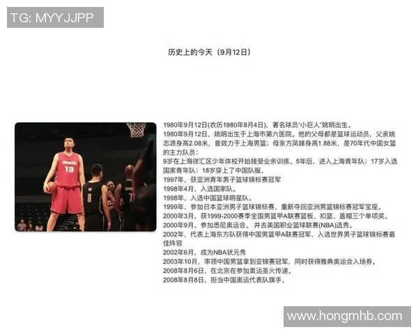 姚明的传奇之路：从牛中崛起到篮球巨星的辉煌历程